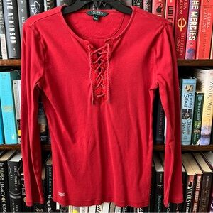 Lace-Up Ralph Lauren Top